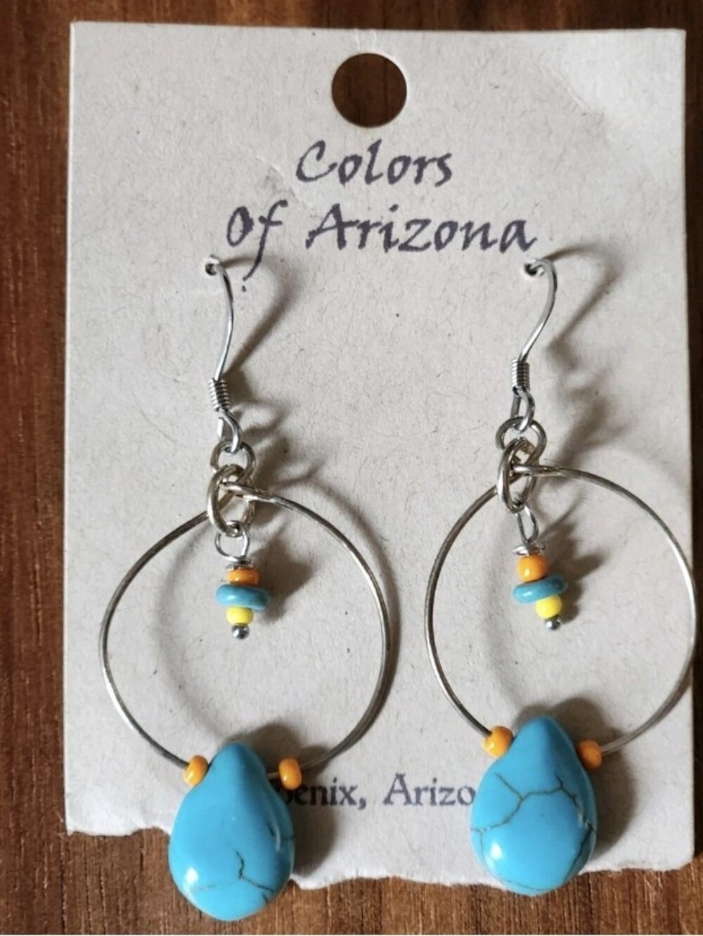 Turquoise Beaded Hoop Earrings